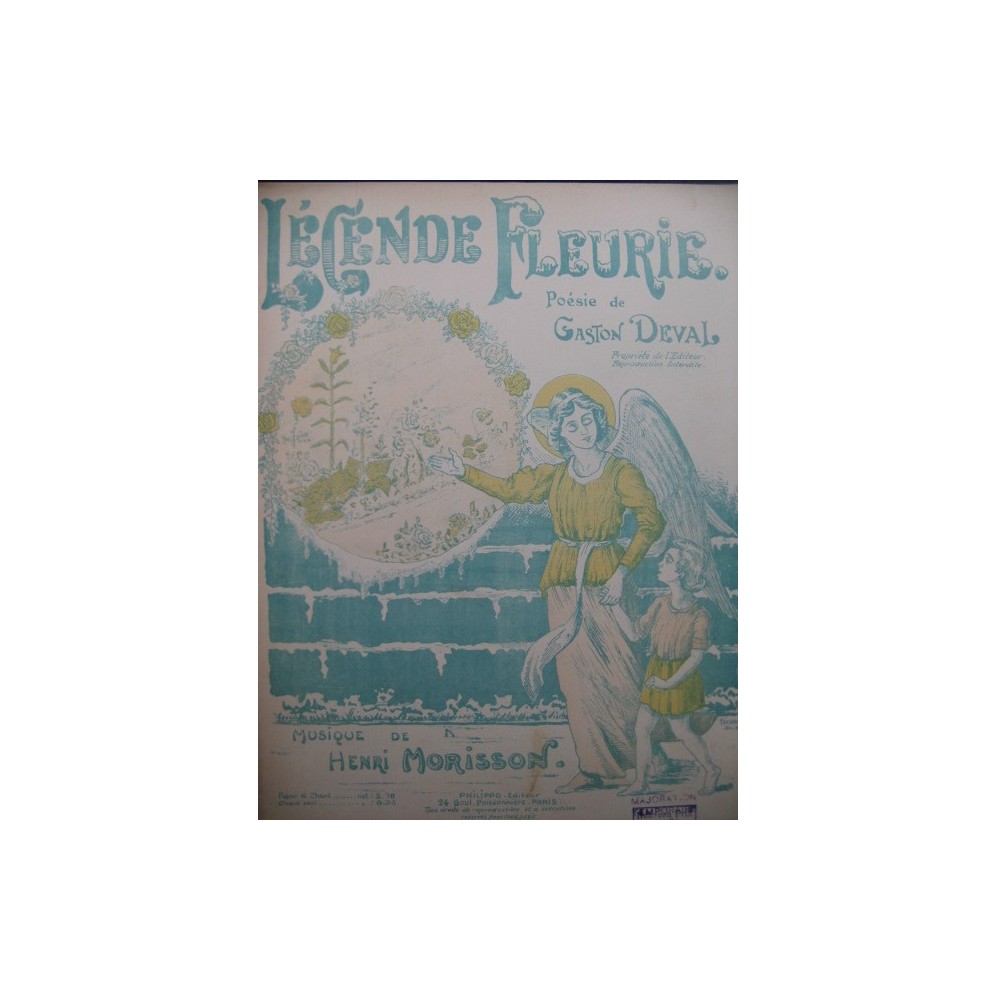 MORISSON Henri Légende Fleurie Chant Piano 1914
