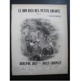 COUPLET Jules Le Bon Dieu des Petits Enfants Chant Piano ca1850