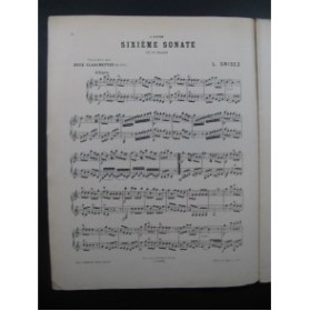 HAYDN Joseph Sonates pour 2 Clarinettes ca1901