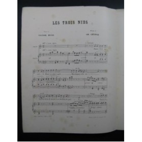 LECOCQ Charles Les Trois Nids Dédicace Chant Piano ca1885