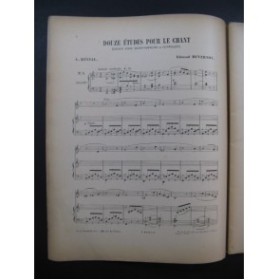 DUVERNOY Edmond Douze Etudes pour le Chant par A. Révial Chant Piano