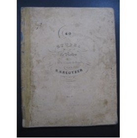 KREUTZER Rodolphe 40 Etudes Violon ca1840