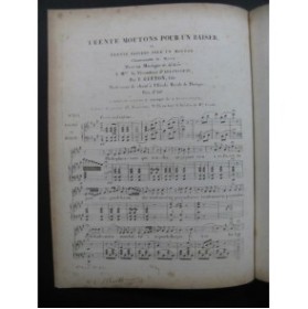 BERTON F. Fils Trente Moutons pour un Baiser Chant Piano ou Harpe ca1830