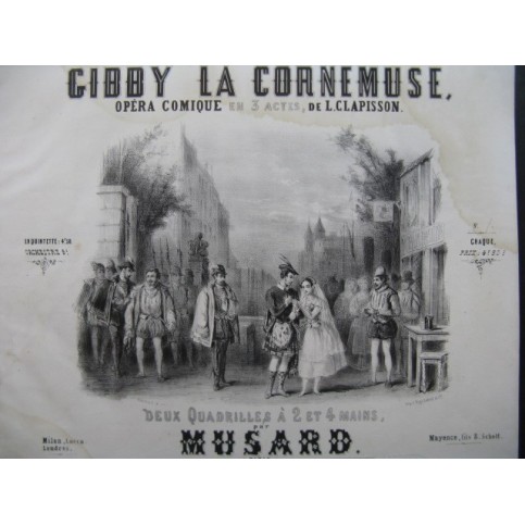 MUSARD Gibby La Cornemuse Piano ca1850