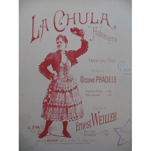 WEILLER Ernest La Chula Piano