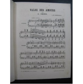 COEDES A. Valse des Amours Piano 1868