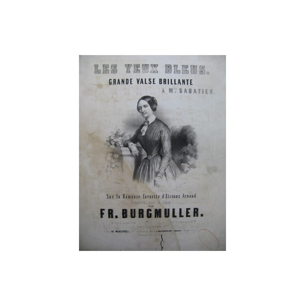 BURGMULLER Fr. Les Yeux Bleus Piano ca1845
