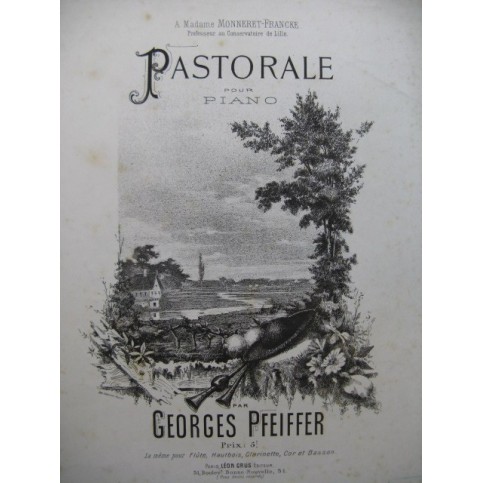 PFEIFFER Georges Pastorale Piano ca1880