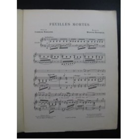BERNHEIM Marcel Feuilles Mortes Dédicace Chant Piano