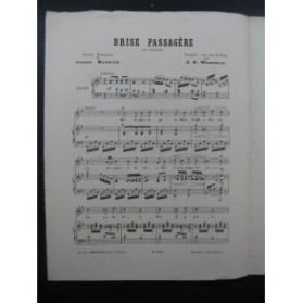 WEKERLIN J. B. Brise Passagère Air Norvégien Chant Piano 1878