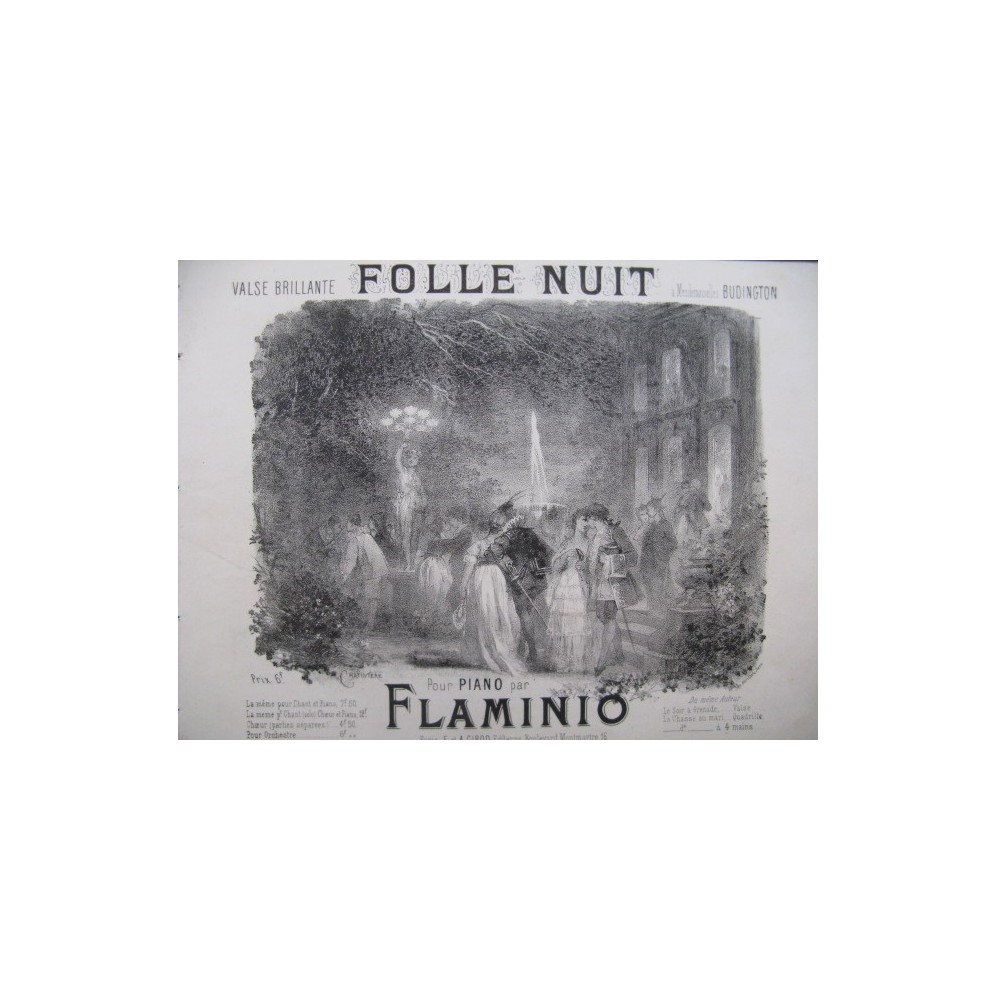 FLAMINIO Folle Nuit Piano ca1870