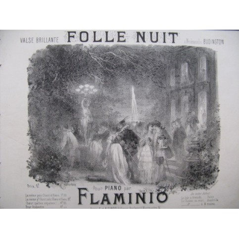 FLAMINIO Folle Nuit Piano ca1870
