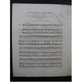 ROMAGNESI Antoine Le Nouveau Démocrite Chant Piano ca1830
