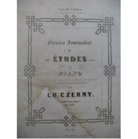 CZERNY Charles Exercice Journalier 40 Etudes Piano XIXe