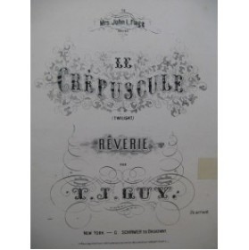 GUY T. J. Le Crépuscule Piano XIXe siècle