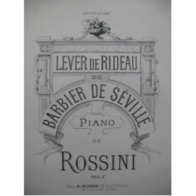 ROSSINI Lever de Rideau Piano XIXe siècle
