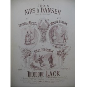 LACK Théodore Air à Danser Gavotte et Musette Piano XIXe siècle
