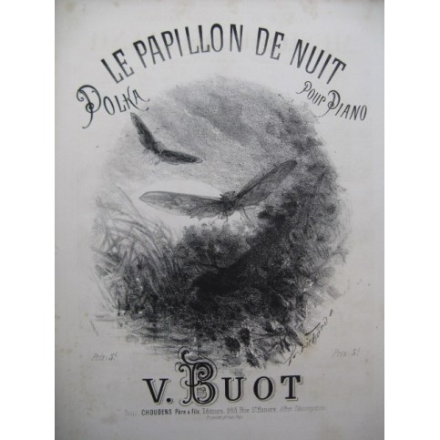 BUOT V. Le Papillon de Nuit Piano 1876