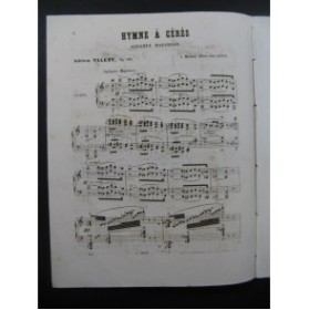 TALEXY Adrien Hymne Cerès Piano ca1860