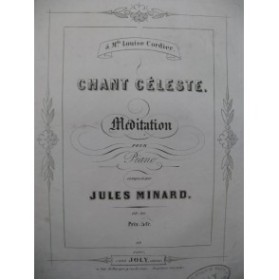 MINARD Jules Chant Céleste Piano XIXe siècle
