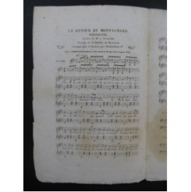 DE BEAUPLAN Amédée Le Retour du Montagnard Chant Guitare ca1830
