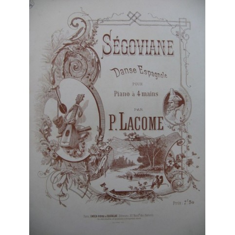 LACOME Paul Segoviane Danse Espagnole Piano 4 mains 1887