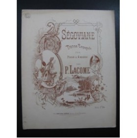 LACOME Paul Segoviane Danse Espagnole Piano 4 mains 1887