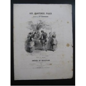 DE BEAUPLAN Amédée Les Quatorze Filles Chant Piano ca1830