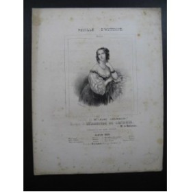 DE LATOUR Aristide Feuille d'Automne Mélodie Chant Piano ca1840