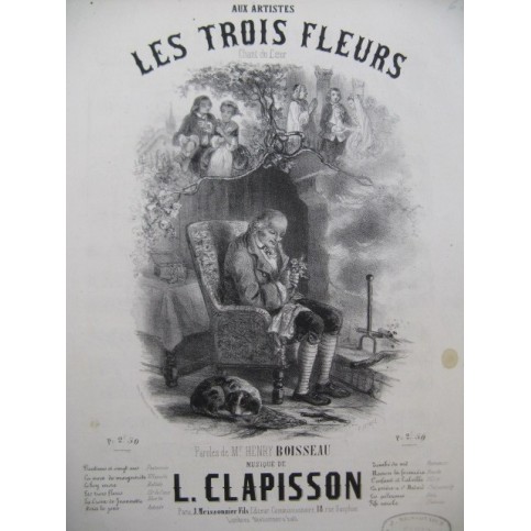 CLAPISSON Louis Les Trois Fleurs Chant Piano ca1840