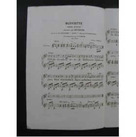 PARIZOT Victor Blondette Levassor Chant Guitare ca1840