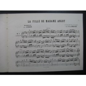 ARBAN La Fille de Madame Angot Quadrille Piano 4 mains ca1873