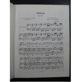 CAMPANA F. Souvenir de Rome No 1 Veglia Chant Piano XIXe