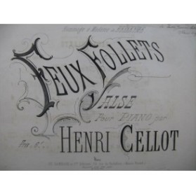 CELLOT Henri Feux Follets Piano ca1850