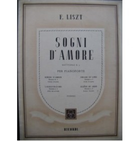 LISZT F. Sogni d'Amore Piano 1950