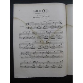 DUCHESSE D'ORLEANS Larmes d'Exil Piano ca1860