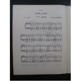 MASSON Fernand Prélude Piano 1903
