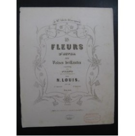 LOUIS N. Les Fleurs d'Hiver Piano XIXe siècle