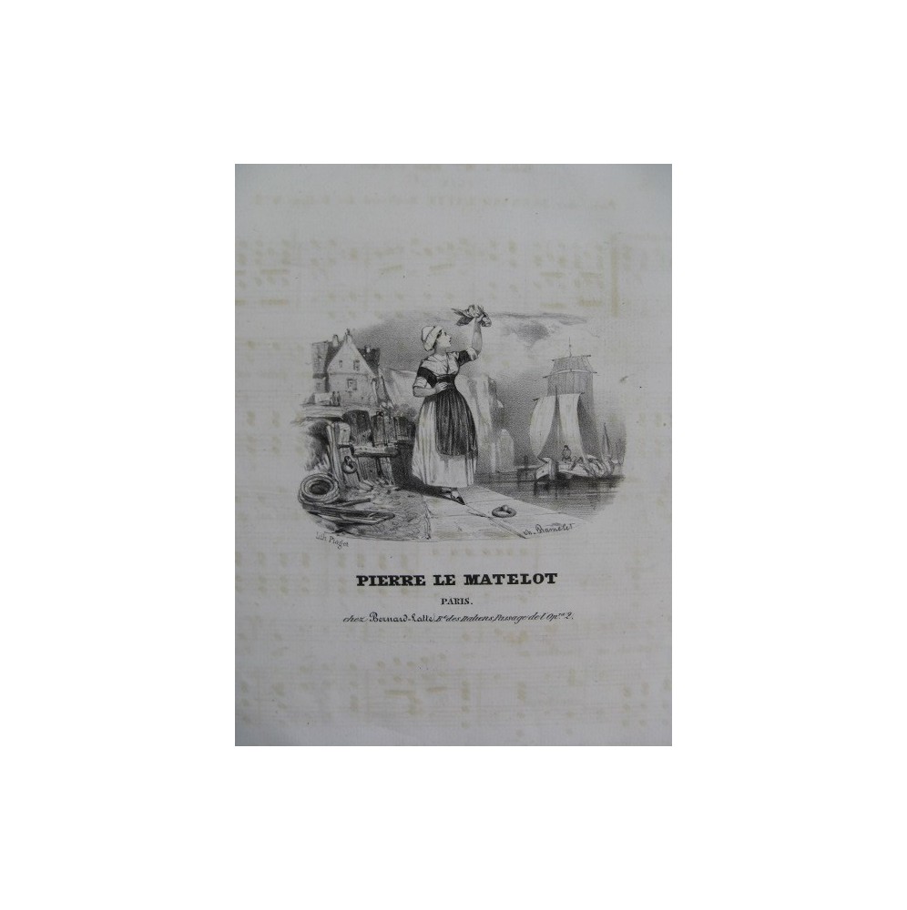 GOMION L. Pierre le Matelot Chant Piano ca1830