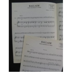 ROUGERON Philippe Ballade Violoncelle Piano 1979