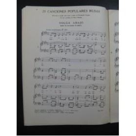 Canciones Populares Rusas 20 Pièces Chant Piano 1955