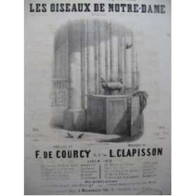 CLAPISSON Louis Les Oiseaux de Notre-Dame Chant Piano 1852