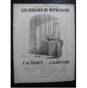 CLAPISSON Louis Les Oiseaux de Notre-Dame Chant Piano 1852