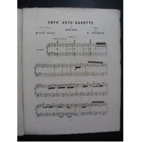 THOMAS Ambroise Entr'acte Gavotte Piano 4 mains XIXe