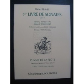 BLAVET Michel 3e Livre de Sonates Vol 3 Flute Piano ou Clavecin