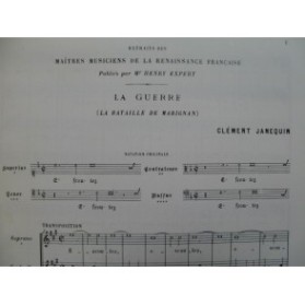 JANEQUIN Clément La Guerre La Bataille de Marignan Renaissance Chant 1970