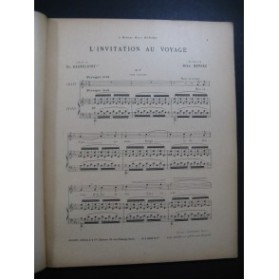 DUPARC Henri Mélodies Piano Chant 1911