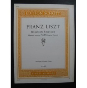 Liszt Franz Ungarische Rhapsodie No 15 Piano