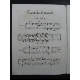 ASCHER J. Mazurk des Traineaux Piano XIXe siècle
