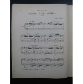 WACHS Paul Tiens C'est Gentil Piano XIXe siècle
